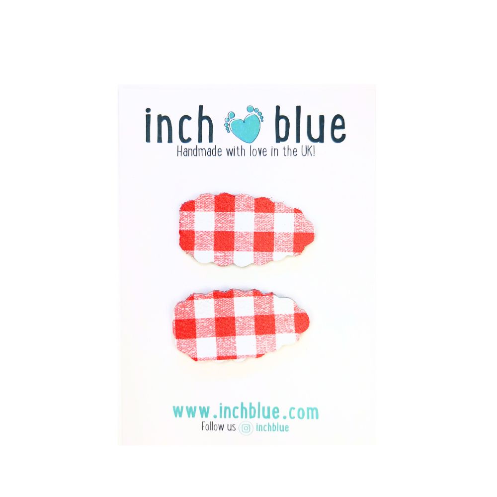 Red Gingham Clips